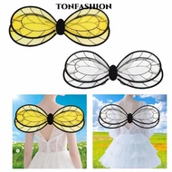TONFASHION Bee Wings, Lightweight Bee Fairy Wings, Fairy Costume Black Yellow Performance Prop Stage