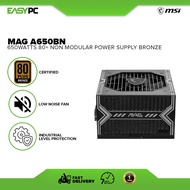 EasyPC  MSI MAG A550BN / MAG A650BN Bronze PSU 550/650 Watts 80+ Non-Modular Power Supply, Brand New