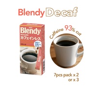 AGF Blendy Decaf Coffee 7pcs Box x 2 / x 3  Blendy Stick Decaf Instant caffeine-free Coffee Blendy Instant Decaf Decaffeinated Coffee