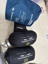 Quechua充氣床墊 + Naturehike睡袋 2個