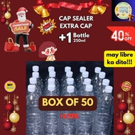 Plastic PET Bottle 1 Liter Box of 50 with Cap