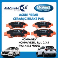 ASUKI Rear PERFORMANCE Ceramic Brake Pad - HONDA Vezel RU1,RU2,RU3,RU4,RU5 Honda Hrv Spare Part - CF