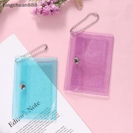 pingchuan888 1Pc Women's Credit Card Holder Wallet Fashion Transparent Waterproof PVC Business Card 
