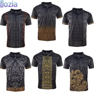 Men Collar T-Shirt Jersey Material Batik Print | Men's Collar Shirts | Men's batik pattern t-shirt (