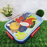 Dark Blue Dino Lunch Box L 2-Section Dino Lunch Box Dino Lunch Box Soup Container