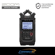Zoom H4n Pro Black Handy Audio Recorder of 4 Track Recorder &amp; stereo microphones (1 Year Local Warranty)