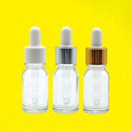 BR 10ml Clear Glass Pipette Bottle Silver Gold WhiteRing 10ml Clear Glass Bottle/ Imported 10ml Glas