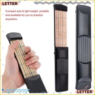 LETTER Pocket Guitar, Maple Wood 6 String 6 Fret Chord Trainer, Light Weight F/Beginne Guitar Practi