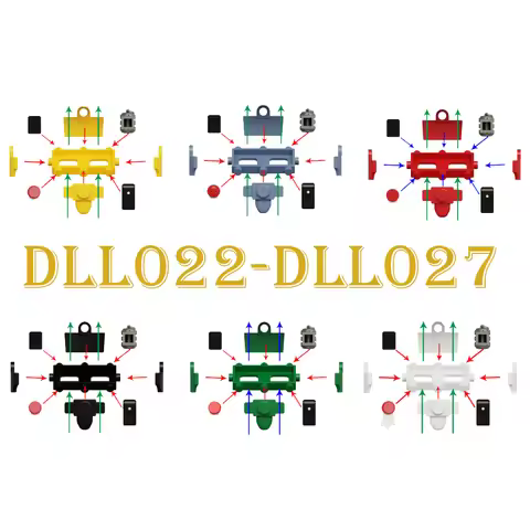 DLL022-DLL027 Assembleable Mini Building Block Figurines Model 7CM Accessories Decorative Ornament C