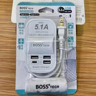 BOSS 5.1A USB 智慧型充電器 50公分 UB-22U