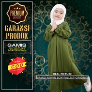 HITAM Children's Muslim Clothes Girls' Gamis Clothes Sharia Muslim Clothing Plain Simple Premium Mod