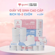 GUMI 4-LAYER TOILET PAPER PACK OF 12 SOFT, NO BLEACH