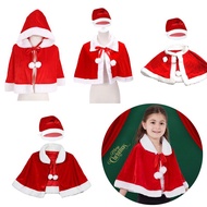 Ball Masquerade Xmas Red Velvet Cloak Hat Kids For Adults