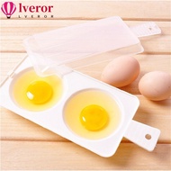 LVEROR Eggs Chicken Microwave Kitchen Tool Cooking 2 Eggs Cooker Steamer Tool DIY Draining Egg Boile