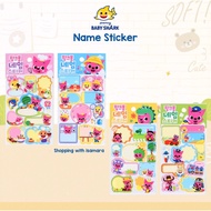 Pinkfong Baby Shark Name Sticker