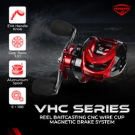 PROBEROS Reel BC CNC Wire Cup Gear Ratio 7.2:1 BB 3+1 Max Drag 8 KG Magnetic Brake System RP107 Bait