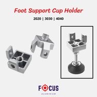 FOCUS Aluminium Foot Support Cup Holder Mount for 2020 3030 4040 Aluminium Profile
