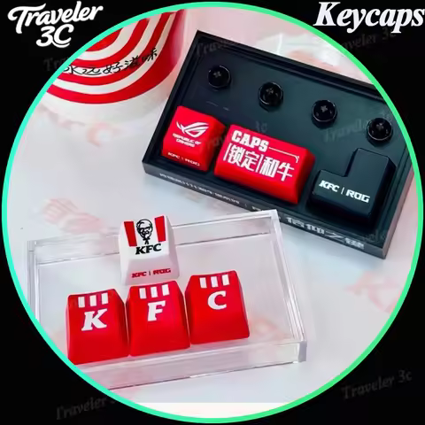 Original Kfc Theme Keycaps Customized Mechanical Keyboard Keycaps ROG Gaming Collaboration Diy Model