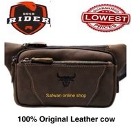 Rush Rider  Original Cow Leather Waist Bag Pouch Bag Crossbody Bag Kulit Asli Lembu Beg Pinggang Lel