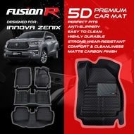 Fusion R Karpet Mobil 5D INNOVA ZENIX Hybrid Premium Car Carpet Carbon - 5D SET