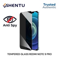 Tempered Glass Anti Spy Redmi Note 9 Pro - Not 10 Pro 4G/5G - Not 11 Pro 4G/5G - Not 12 Pro 4G/5G - 