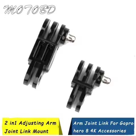 180 Degree 90 Degree 2 in1 Adjusting Arm Joint Link Mount Adapter For Gopro hero 8 For Yi 4K Accesso