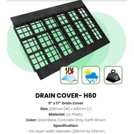 Garden Plastic Drain Cover (UV Plastic) [12x18] [9x12] [9x17] [6x14] BLACK COLOUR ONLY