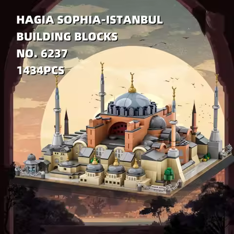 1434PCS Hagia Sophia-Istanbul Building Blocks Large Scale World Famous Architecture Model Small Bric