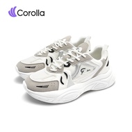 Corolla รองเท้าผ้าใบผู้หญิง รองเท้าแพลตฟอร์มลำลอง สะดวกสบาย อเนกประสงค์ เบามาก สีขาว สีเทา รองเท้าผ้