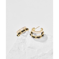 [ZANZAN ZANZAN] Parallel Line Stranger.earrings. 925 Sterling Silver Stud Earrings [EA92EI029D80V]