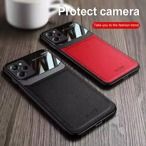 Poco x5pro luxury case bright pixelglass leather cover for xiaomi poco x 5 x5 pro x5pro 5g soft fram