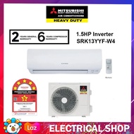 (SEDA) Mitsubishi 1.5HP SRK13YYF Air Conditioner Inverter SRK13YYF-W4 Hoshi Standard YYF Aircond SRK