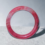 No.246 稀有無染色 天然薔薇輝手鐲 紅潤櫻花雨 54 55 mm