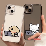 Funny Cartoon Dog Couple Phone Case for Samsung Galaxy S26 S25 FE Edge Ultra Plus A57 A37 A17 A07 A5