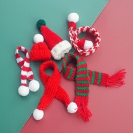 圣誕節小帽子迷你小圍巾紅色綠色裝飾掛件玩偶仙人掌節日造景裝扮