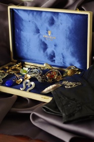 古董義大利白色展示盒 珠寶盒 W277