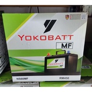 NS60R (small Head) Yokobatt Maintenance Free (Kering)Bateri Kereta Car Bettery