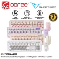 Alcatroz Jellybean A5000 Wireless Keyboard and Mouse Combo Set Silent 104 Keys Dual Mode Bluetooth 2
