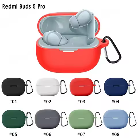 Earphone Silicone Case For Xiaomi Redmi Buds 5 Pro Bluetooth earphone soft case waterproof for Redmi