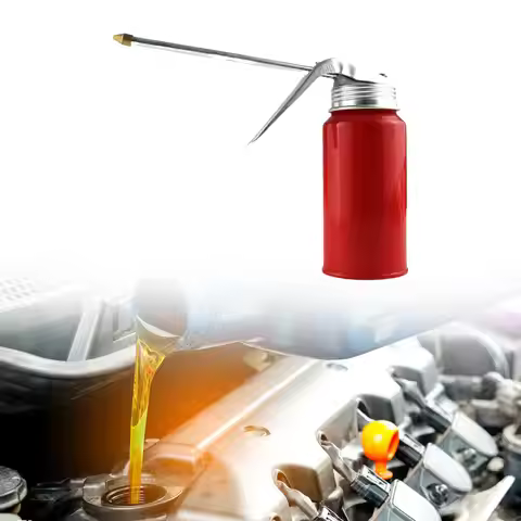 Hand Pump Oiler Can Metal Oil Can Oil Pot with Spout Pump Oiler Industrial Home Vehicles Lubrication