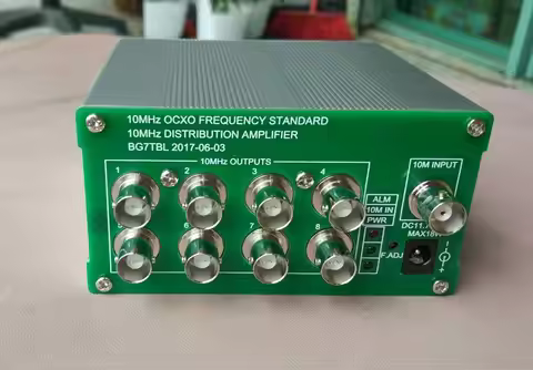 Latest Version by BG7TBL OCXO benchmark frequency standard 8 port output 10MHz Distribution amplifie