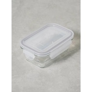 [Glasslock] Clear Rectangular 440ml Glass Food Storage Container, Airtight Heat-Resistant Glass
