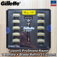 Gillette® Fusion5 ProShield Razor 1 Handle + Blade Refills 11 Count ชุดมีดโกน ยิลเลตต์