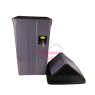 Comet Square Trash Can with Lid 42 Lt