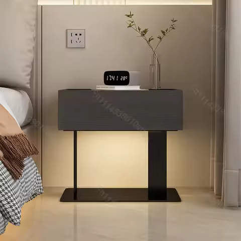 Space‑Saving Designer Bedside Table, Modern Nordic Bauhaus Unique Luxury Nightstand For Bedroom Home