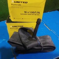 United inner tube 16x1.50/1.75 long valve