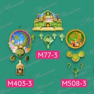 M77-3, M508-3 & M403-3 Hiasan Dinding Hari Raya Berkilat / Hari Raya Wall Decoration Glitter Hanging