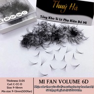 Pre-made 6D fan eyelashes, 0.05 thick, 9-18mm long, eyelashes spread evenly, small glue legs, good g