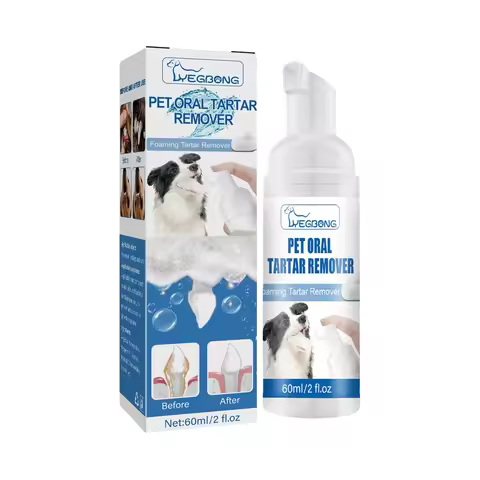 Pet Dental Care Foam Dog Oral Breath Freshener Keep Dog Breath Fresh And Teeth Clean Supports Gum He