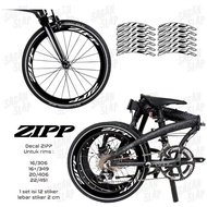 Zipp 2cm Wheel Rim Sticker Folding Bike Vinyl Material Good Durable Printing